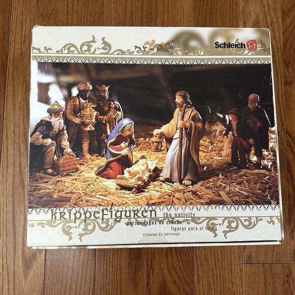 VTG Schleich Krippefiguren 8 Piece Nativity Figurines Set Christmas RETIRED - Picture 1 of 4